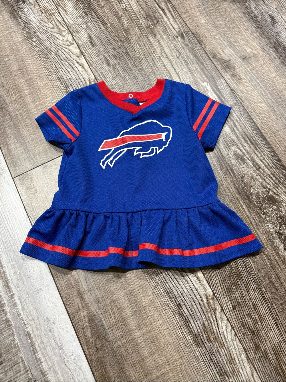 Buffalo Bills Girls' Blue Red Ruffle Football Jersey dress